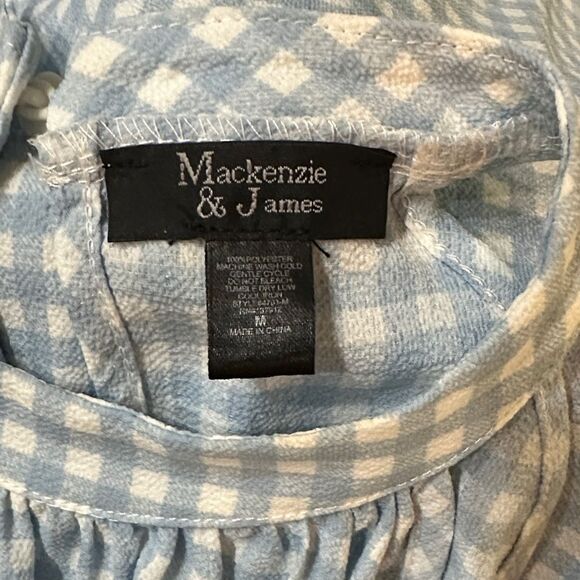 Mackenzie & James Blue/White Checkerboard Halter Dress Size Med - Picture 10 of 10